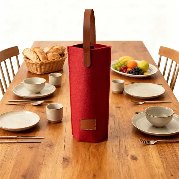 Felt Wine Tote Bag