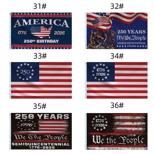 3 x 5 Feet America 250th years Birthday flag