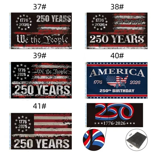 3 x 5 Feet America 250th years Birthday flag
