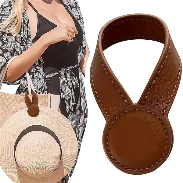 Magnetic PU Leather Hat Clip