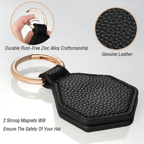 PU Leather Magnetic Hat Clip