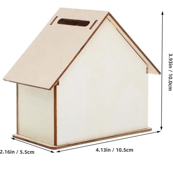 DIY Wooden Piggy House Bank