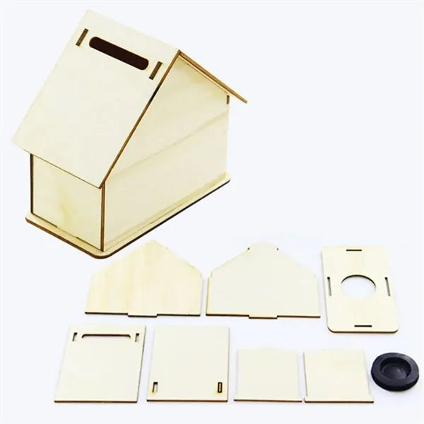 DIY Wooden Piggy House Bank