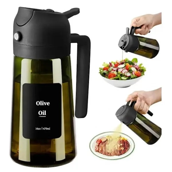 2 In 1 Oil Dispenser Spray Bottle Light Proof
