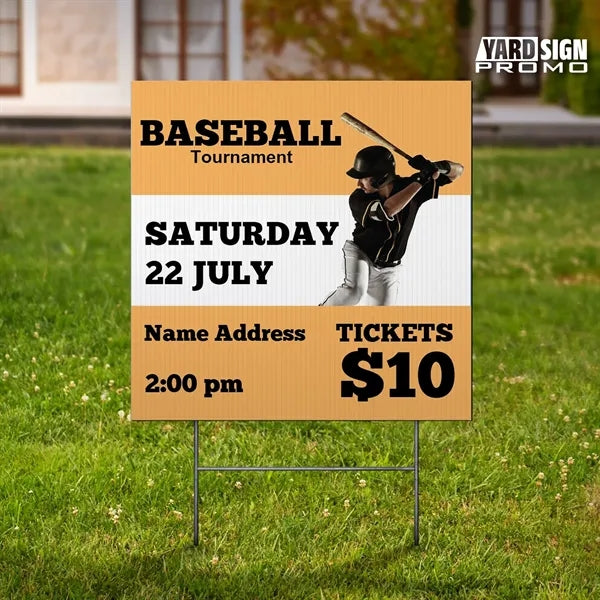 24x24 Custom Outdoor Yard Signs Baseball Tour