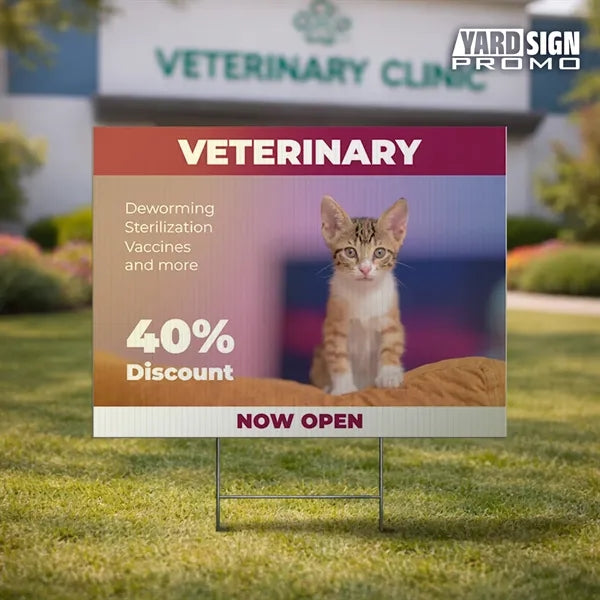 24x18 Custom Outdoor Yard Signs Veterinary