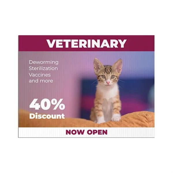 24x18 Custom Outdoor Yard Signs Veterinary
