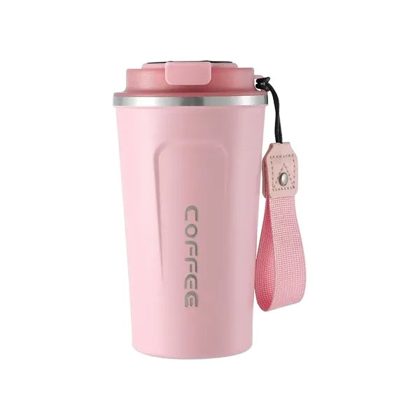 13Oz / 17Oz Insulated Stainless Steel Travel Mug With Strap