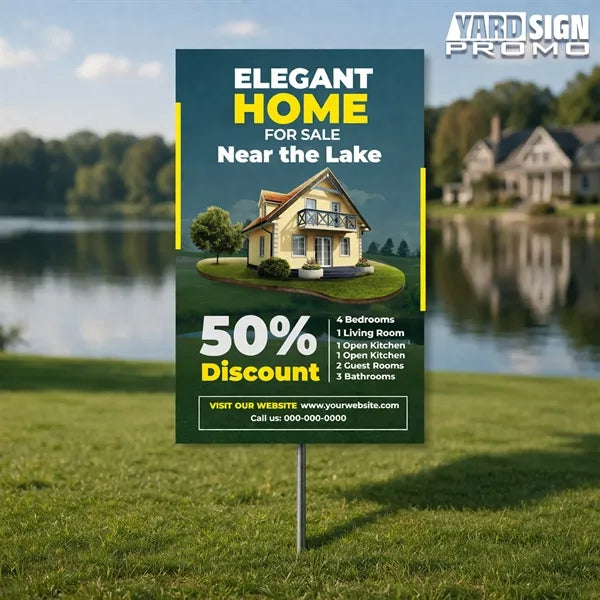 12x18 Custom Outdoor Yard Signs Home Near Lake