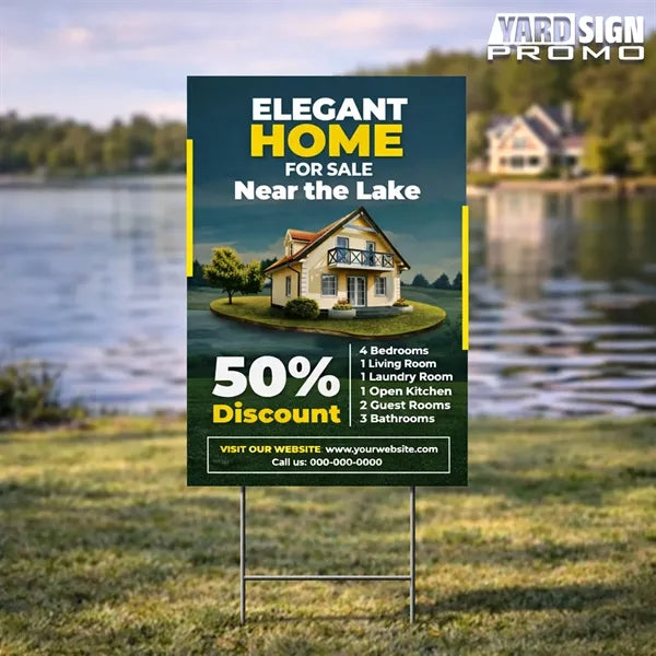 12x18 Custom Outdoor Yard Signs Home Near Lake