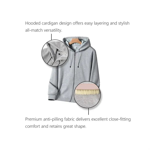 Full-Zip Hooded Athletic Sweatshirt