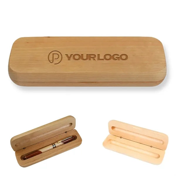 Elegant Wooden Pen Box Case Organizer For Business Office