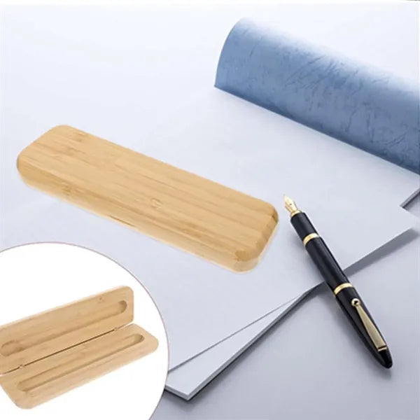 Elegant Wooden Pen Box Case Organizer For Business Office