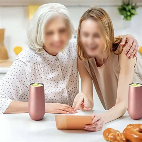 6 Oz Stainless Steel Insulated Champagne Tumbler For Travel