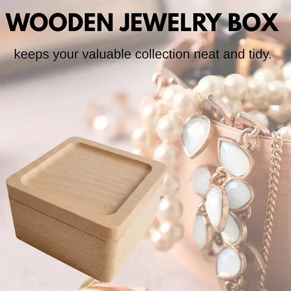 Portable Wooden Jewelry Box Storage Case For Watch Bracelet