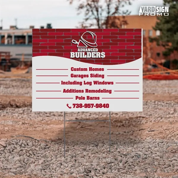 18x24 Custom Outdoor Yard Signs Advance Builders