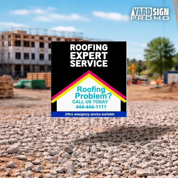12x12 Custom Outdoor Yard Signs Roofing Expert