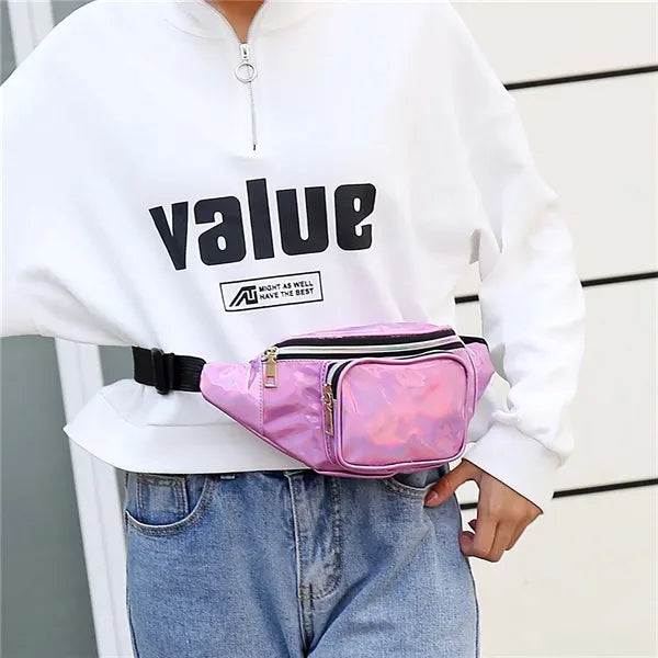 Festival Hologram Bum Travel Waist Pack Bag