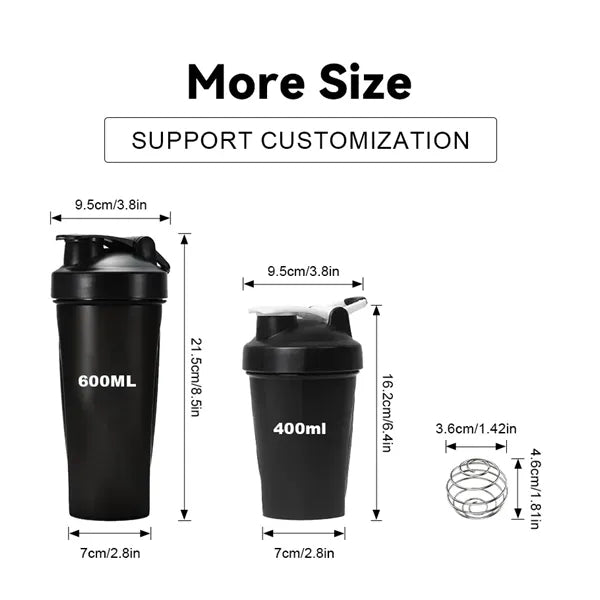 20oz Protein Shaker Bottle, Sports Water Cup, Custom