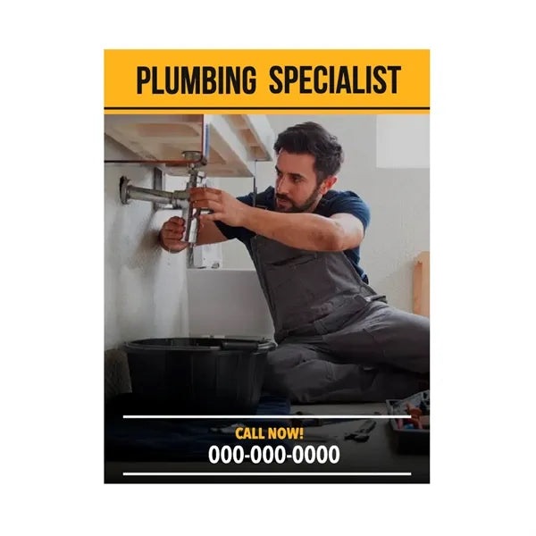 9x12 Custom Outdoor Yard Signs Plumbing Specialist