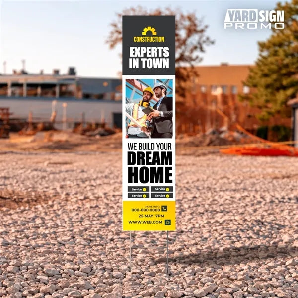 6x24 Custom Outdoor Yard Signs Construction Experts