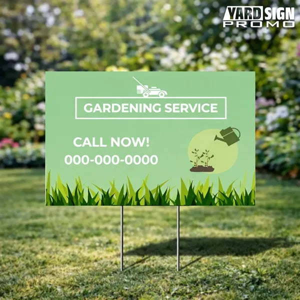 18x12 Custom Outdoor Yard Signs Gardening Service