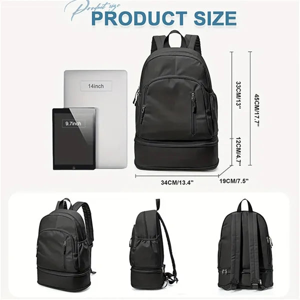 Expandable Backpack with Shoe Compartment for TravelDaily