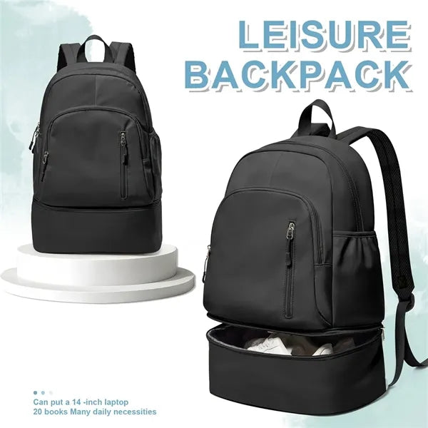 Expandable Backpack with Shoe Compartment for TravelDaily