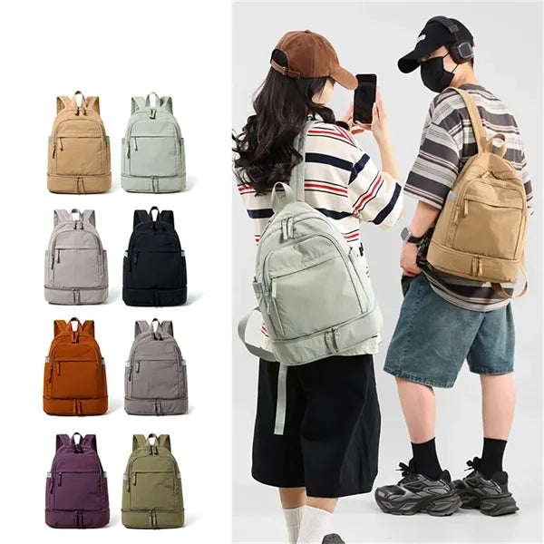 Casual Backpack with Shoe Compartment for Daily Commute