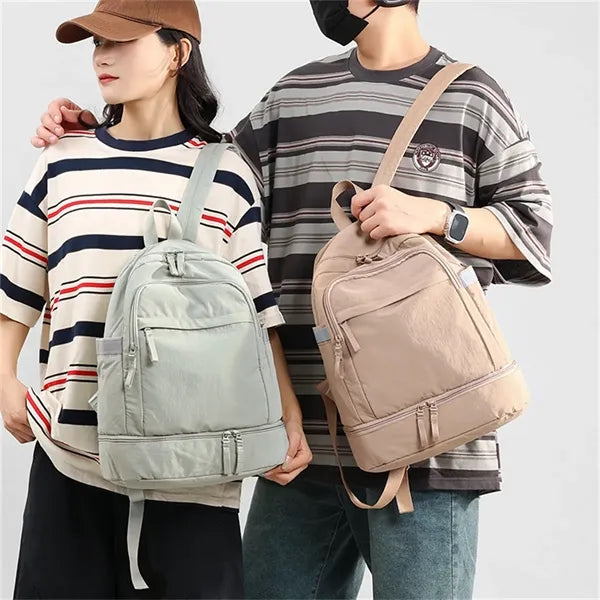 Casual Backpack with Shoe Compartment for Daily Commute