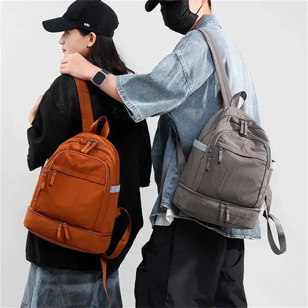 Casual Backpack with Shoe Compartment for Daily Commute