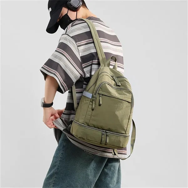 Casual Backpack with Shoe Compartment for Daily Commute