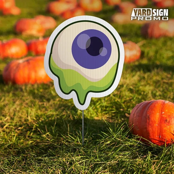 12x12 Custom Outdoor One Eye Halloween Die-Cut Yard Signs