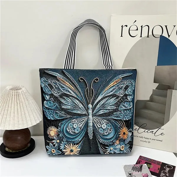 Animal Print Canvas Tote Bag for Daily Commute Shopping