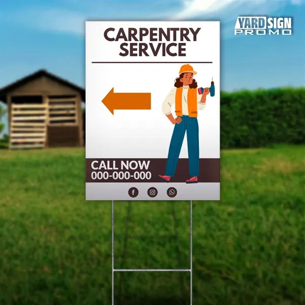 18x24 Custom Outdoor Yard Signs Carpentry Service