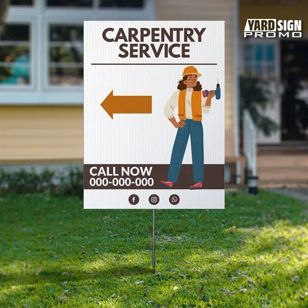 18x24 Custom Outdoor Yard Signs Carpentry Service