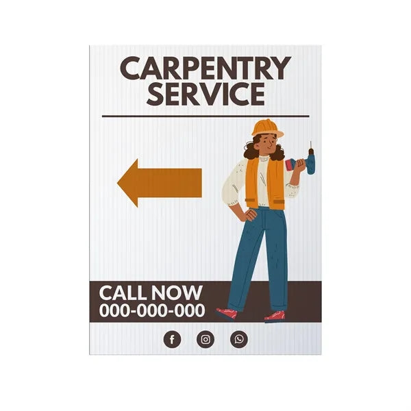 18x24 Custom Outdoor Yard Signs Carpentry Service