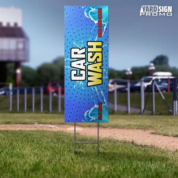 9x24 Custom Outdoor Yard Signs Car Wash Design
