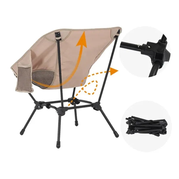 Portable Ultralight Camp Chair with Carry Bag for Outdoor "