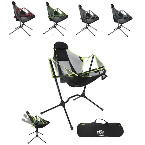 Portable Folding Hammock Camping Chair Beach Moon Lounger