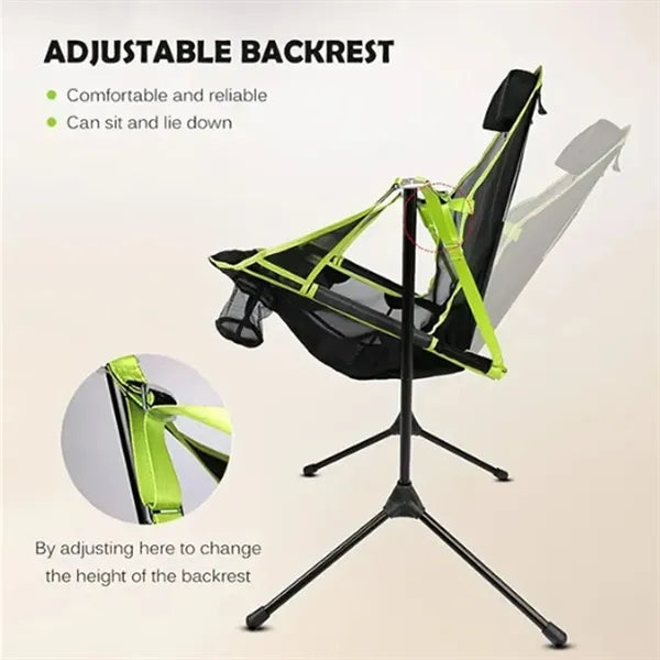 Portable Folding Hammock Camping Chair Beach Moon Lounger