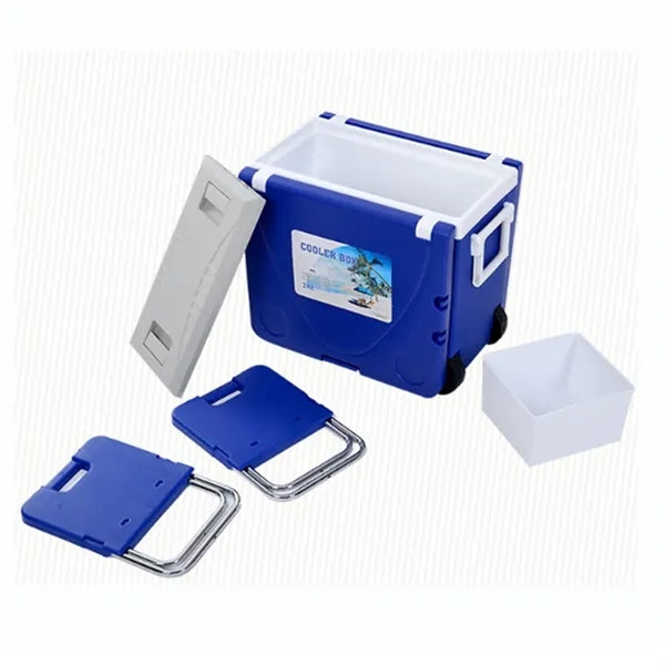 Multi Function Outdoor Cooler Picnic Camping Table 2 Chairs