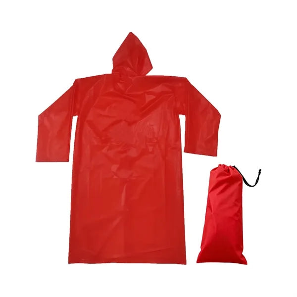 EVA outdoor rain coat with drawstring bag
