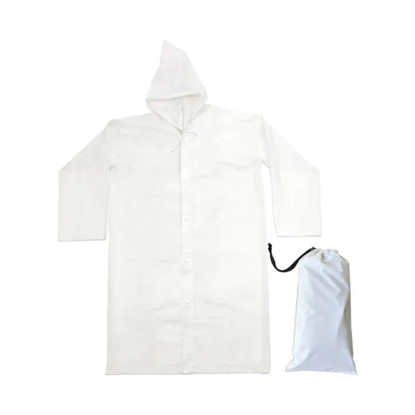 EVA outdoor rain coat with drawstring bag