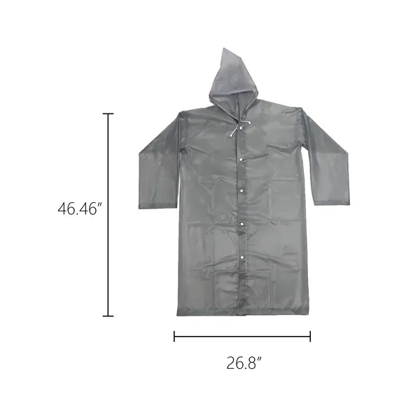 EVA outdoor rain coat with drawstring bag
