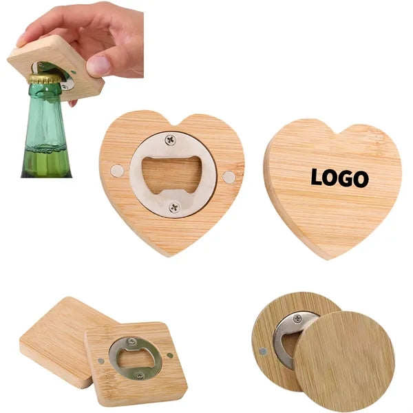 2.5 Inch Bamboo Bottle Cap Opener