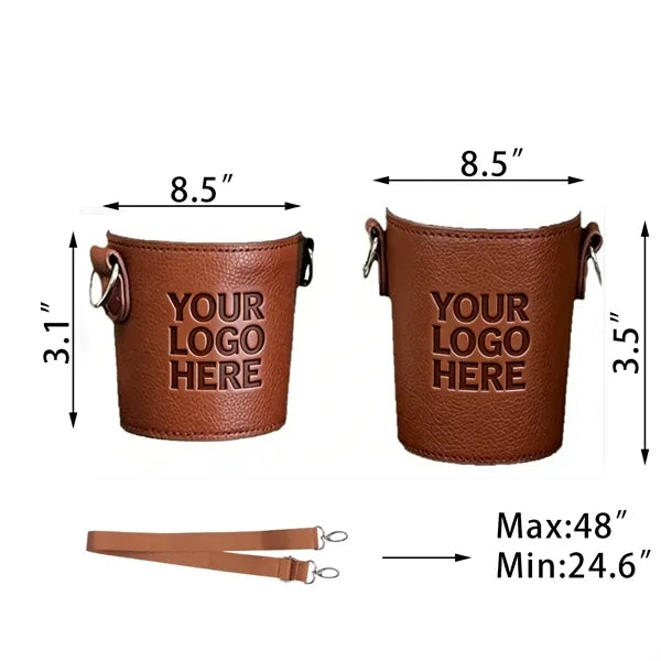 Coffee Cup Hand-held Crossbody PU Cover