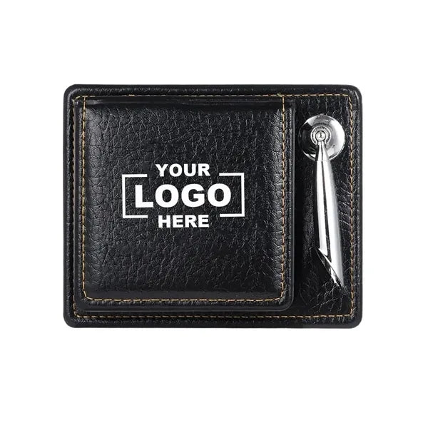 PU Leather Sticky Note Case with Pen Loop