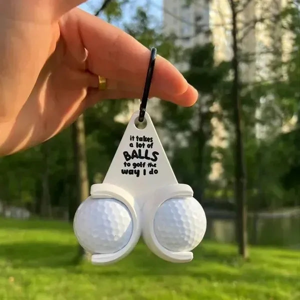 Golf Ball Keychain With Carabiner Clip