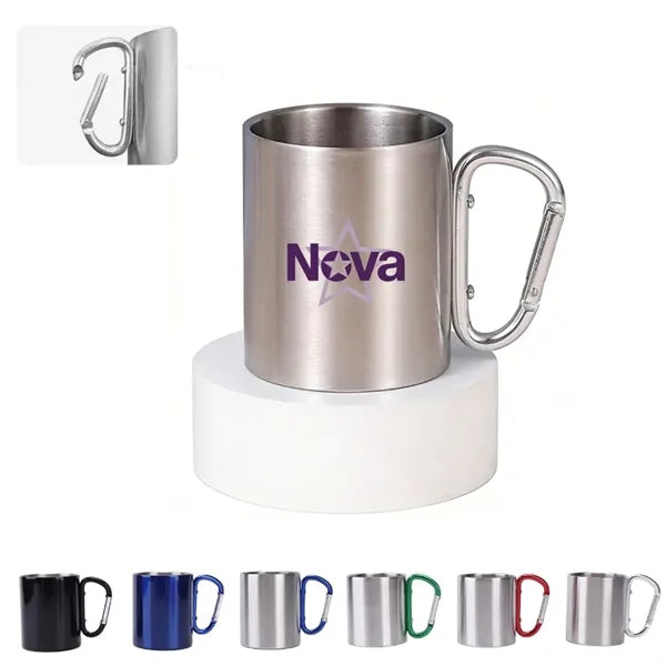 Stainless Steel Mug With Mountain Buckle Handle
